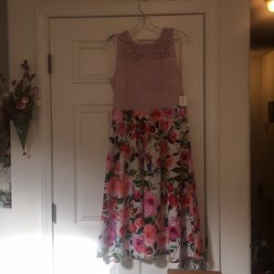 Nieman Marcus lace bodice and floral dress